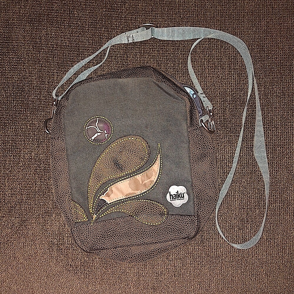Women’s Vegan Haiku Crossbody Bag Gray Blue